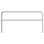 Hoop of steel tube |  48 x 2,5 mm | with cross bar | for plugging down | total width: 2000 mm | total height: 1000 mm | hot-dip galvanized